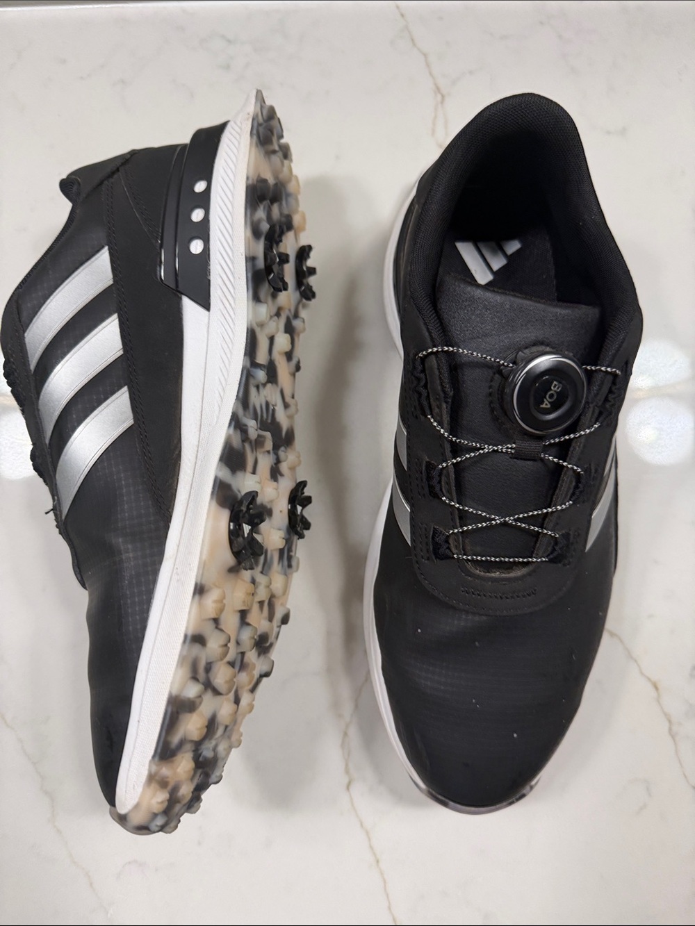 Ladies Black Golf Shoes with Dial Lacing